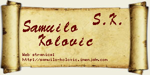 Samuilo Kolović vizit kartica